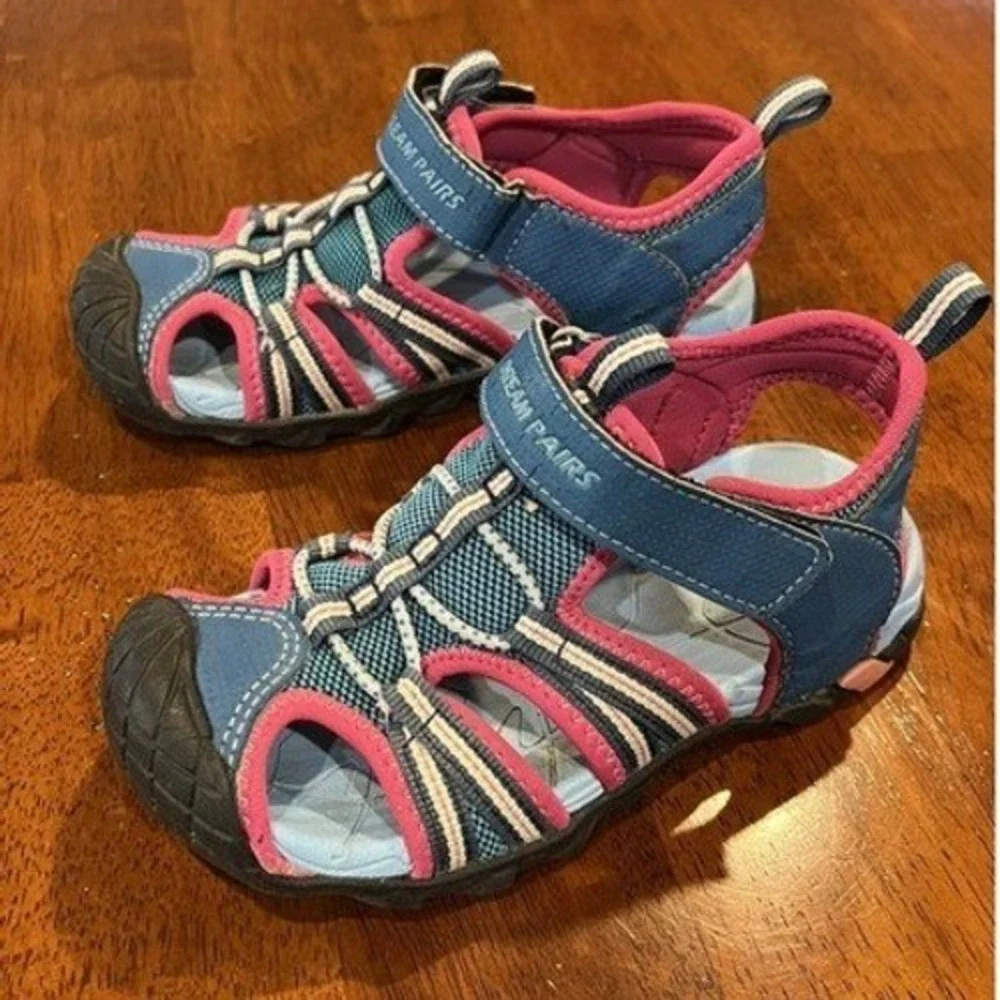 Dream Pairs Water Sandals Closed Toe Athletic Summer Shoes Blue Pink Toddler 10‎